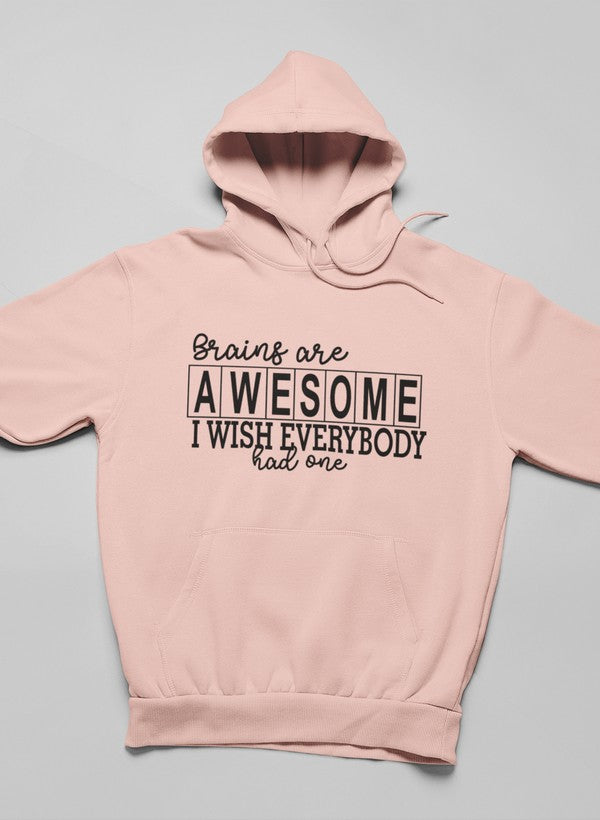 Brains Are Awesome Hoodie shopmerchmallow Virgin Teez - Black Hoodie