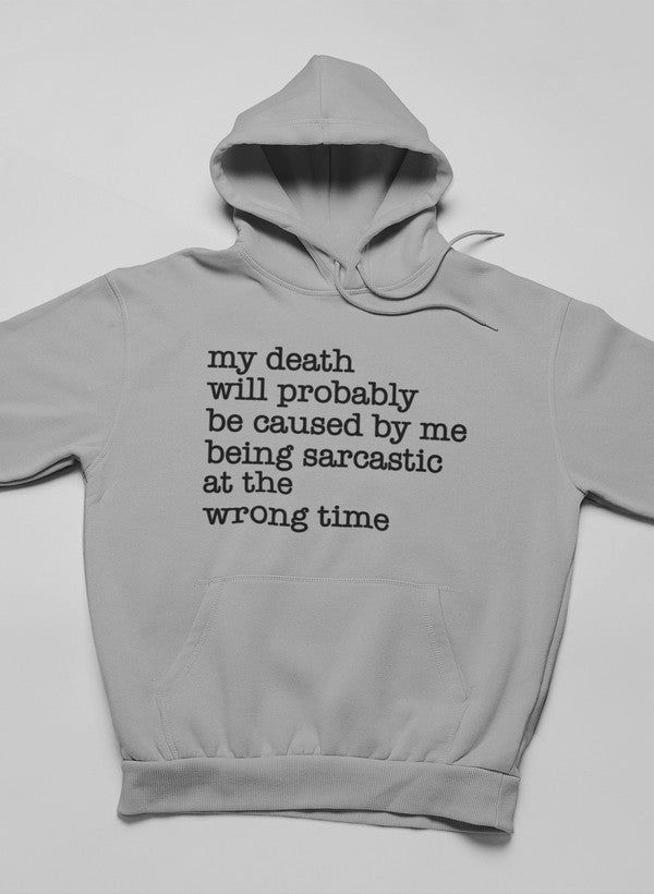My Death Will Probably Hoodie shopmerchmallow Virgin Teez - Black Hoodie