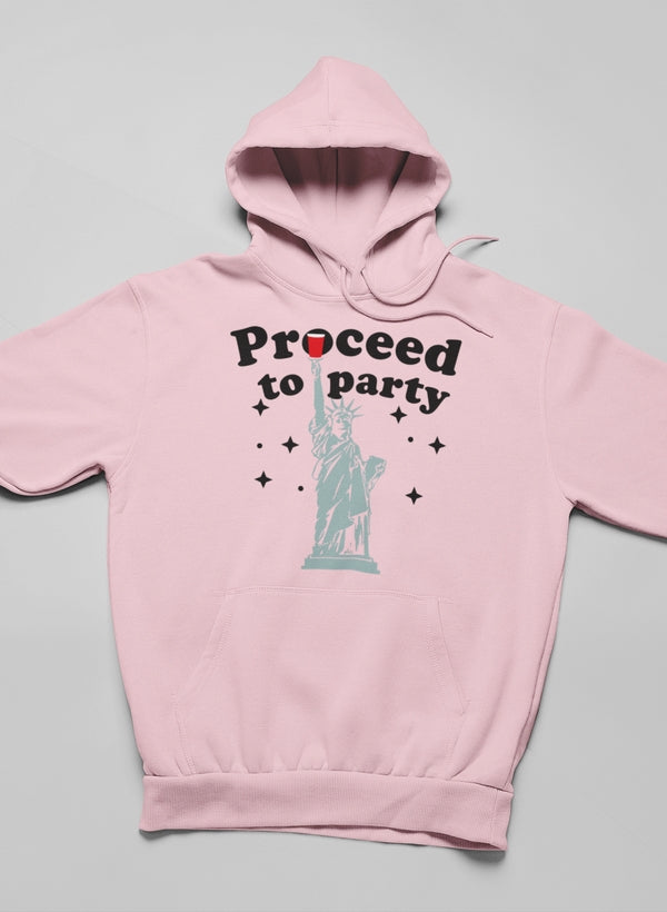 Proceed To Party Hoodie shopmerchmallow Virgin Teez - Black Hoodie
