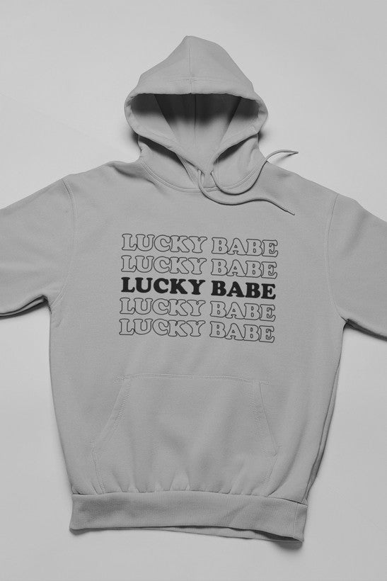Lucky Babe Hoodie shopmerchmallow Virgin Teez - Black Hoodie