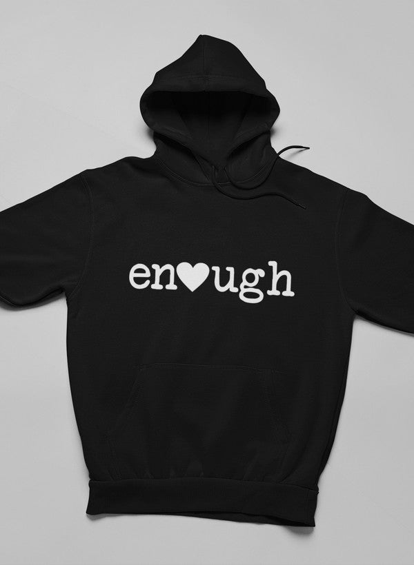 Enough Hoodie shopmerchmallow Virgin Teez - Black Hoodie