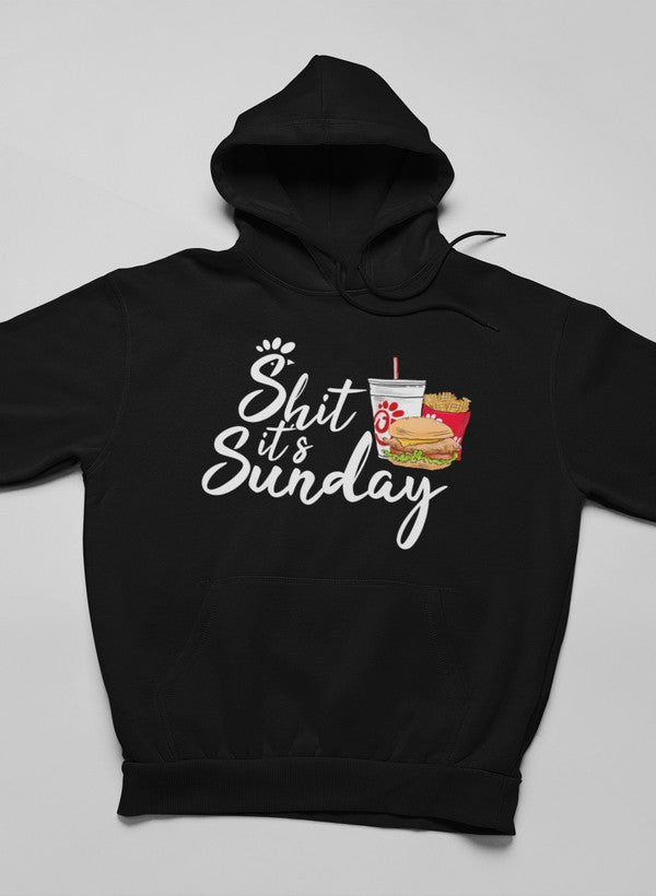 It's Sunday Chicken Hoodie shopmerchmallow Virgin Teez - Black Hoodie
