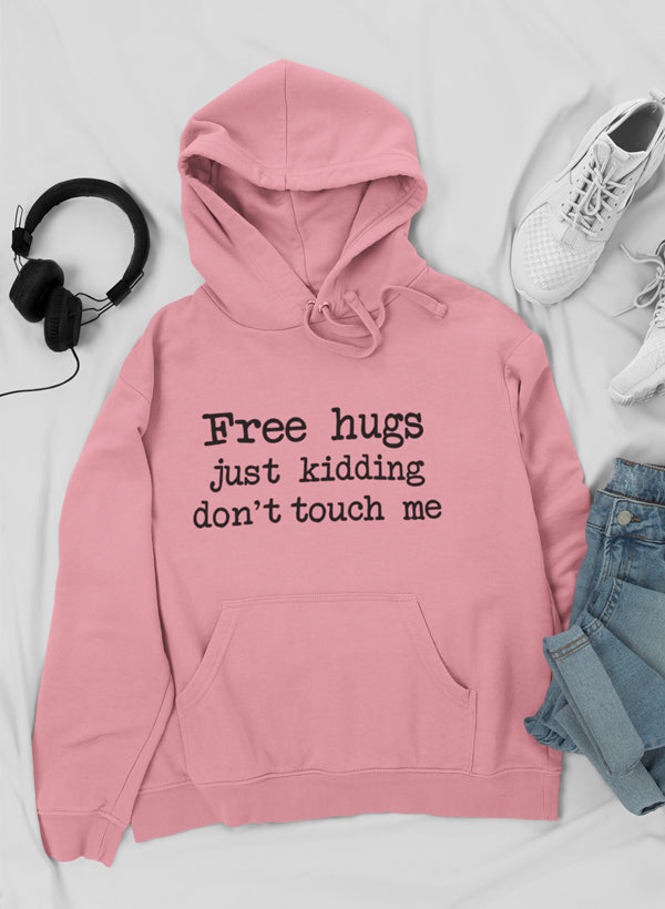 Free Hugs Hoodie shopmerchmallow Virgin Teez - Black Hoodie