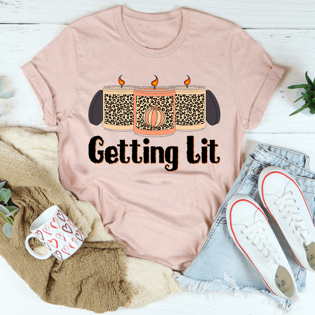 Getting Lit Fall Candles T-Shirt shopmerchmallow Getting Lit Fall Candles T-Shirt