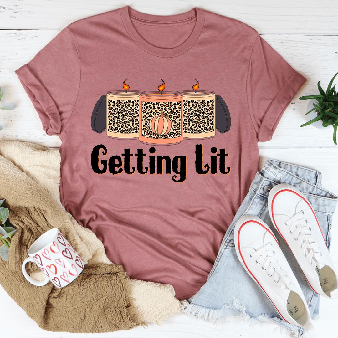Getting Lit Fall Candles T-Shirt shopmerchmallow Getting Lit Fall Candles T-Shirt