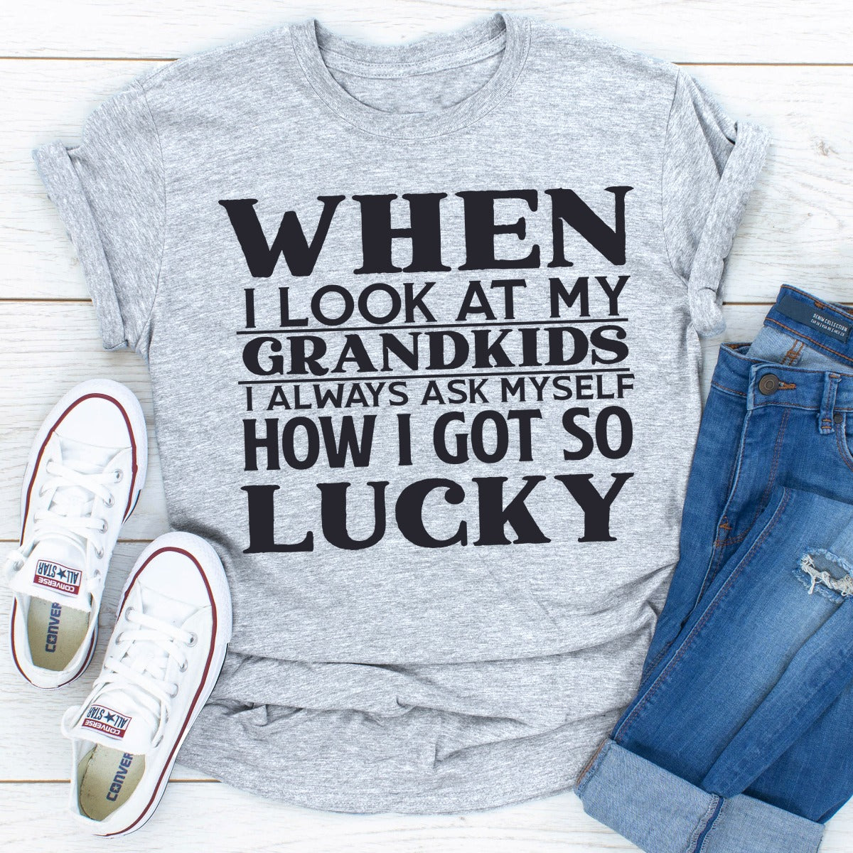 When I Look At My Grandkids T-Shirt shopmerchmallow When I Look At My Grandkids T-Shirt