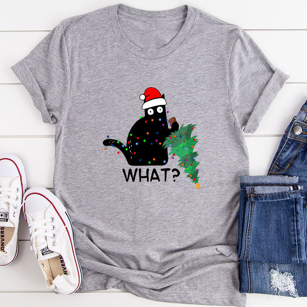 What Cat Christmas Tree T-Shirt shopmerchmallow What Cat Christmas Tree T-Shirt