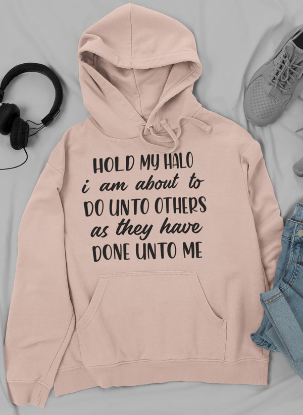 Hold My Halo Hoodie shopmerchmallow Virgin Teez - Black Hoodie