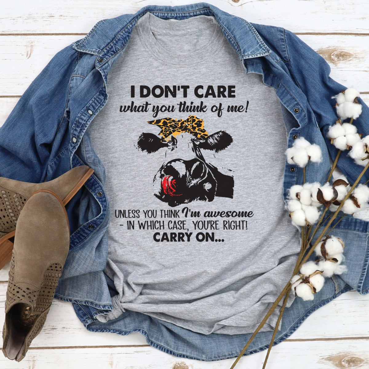 I Don't Care What You Think Of Me T-Shirt shopmerchmallow I Don't Care What You Think Of Me T-Shirt