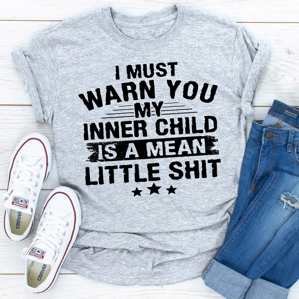 I Must Warn You My Inner Child Is A Mean Little Shit T-Shirt shopmerchmallow I Must Warn You My Inner Child Is A Mean Little Shit T-Shirt