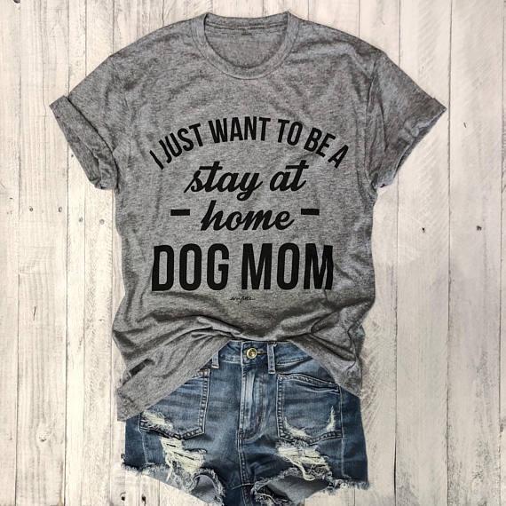 Stay At Home Dog Mom T-Shirt shopmerchmallow Stay At Home Dog Mom T-Shirt