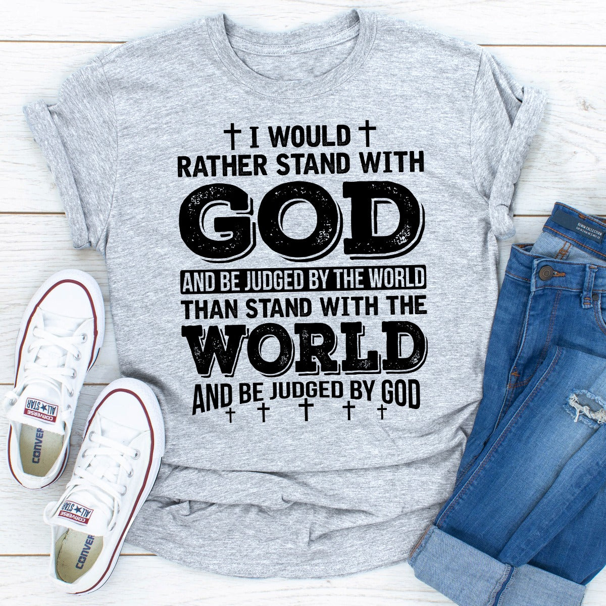 I Would Rather Stand With God T-Shirt shopmerchmallow I Would Rather Stand With God T-Shirt