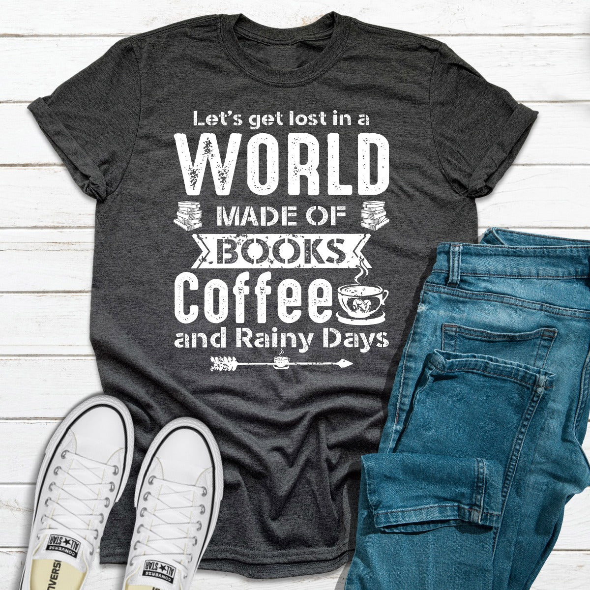 Let's Get Lost In A World Made of Books T-Shirt shopmerchmallow Let's Get Lost In A World Made of Books T-Shirt