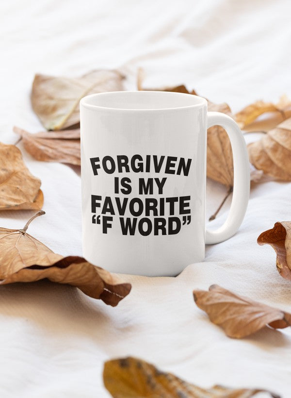 Forgiven Is My Favorite F Word Mug shopmerchmallow Virgin Teez - A Future Wars Story Mug