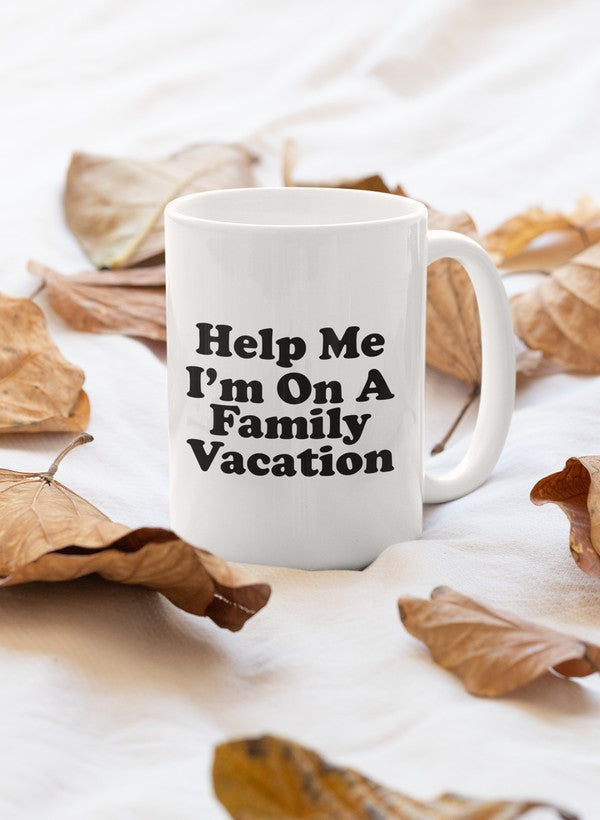 Help Me I'm On A Family Vacation Mug shopmerchmallow Virgin Teez - A Future Wars Story Mug