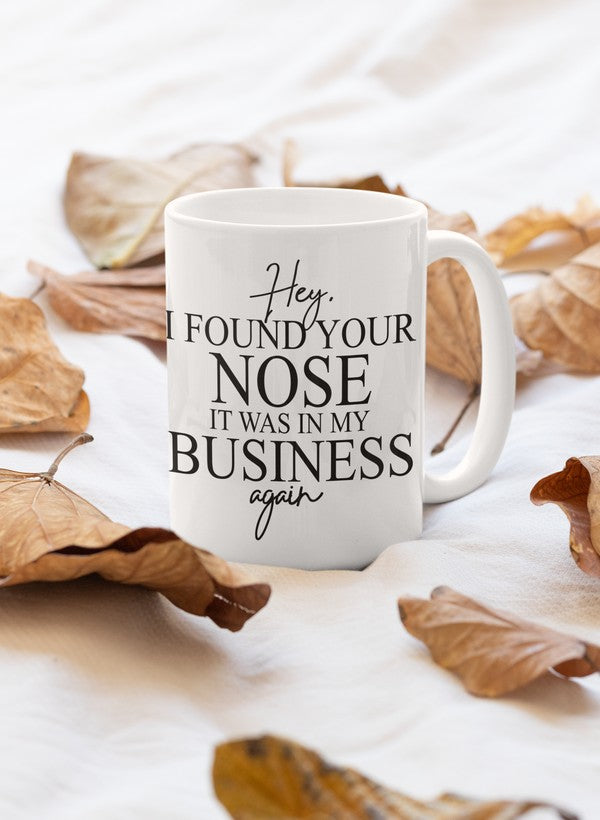 Hey I Found Your Nose Mug shopmerchmallow Virgin Teez - A Future Wars Story Mug