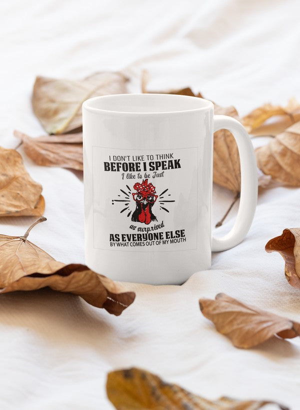 I Don't Like To Think Before I Speak Mug shopmerchmallow Virgin Teez - A Future Wars Story Mug