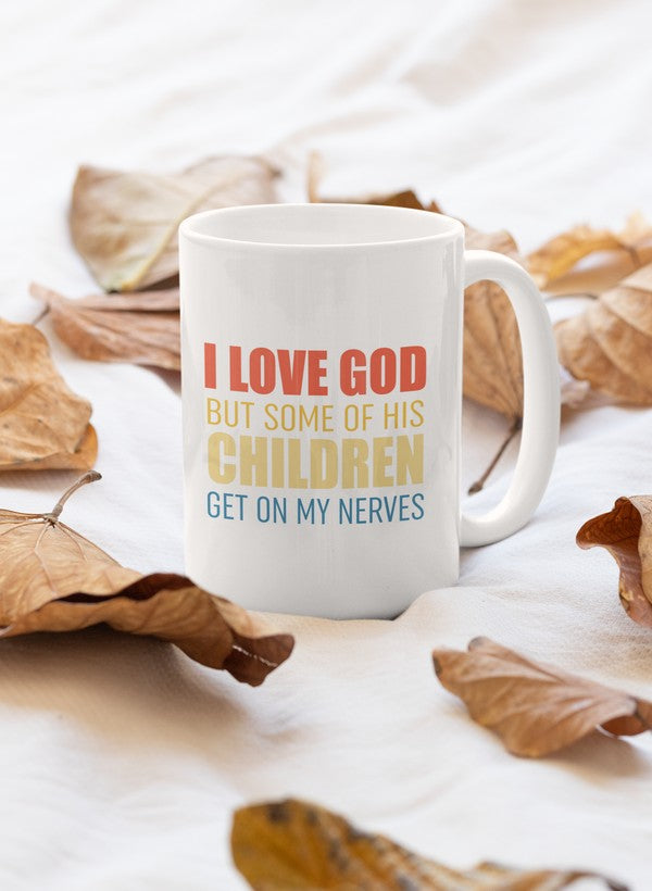 I Love God But Mug shopmerchmallow Virgin Teez - A Future Wars Story Mug