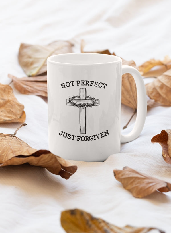 Not Perfect Just Forgiven Mug shopmerchmallow Virgin Teez - A Future Wars Story Mug