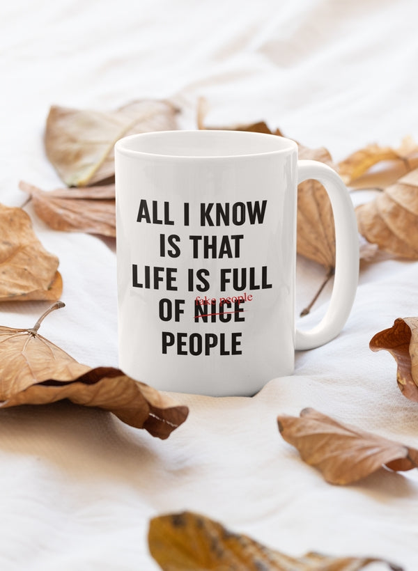 Nice People Mug shopmerchmallow Virgin Teez - A Future Wars Story Mug