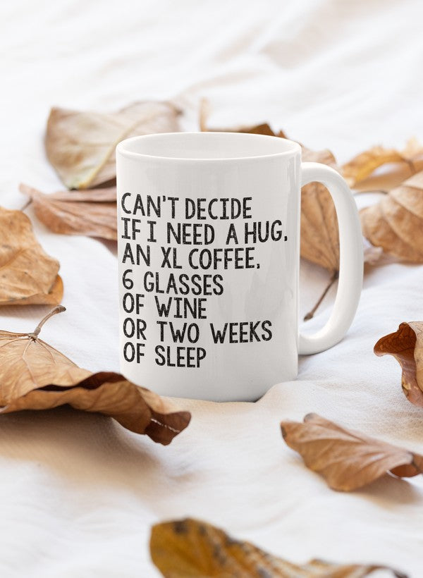 Can't Decide If I Need A Hug Mug shopmerchmallow Virgin Teez - A Future Wars Story Mug