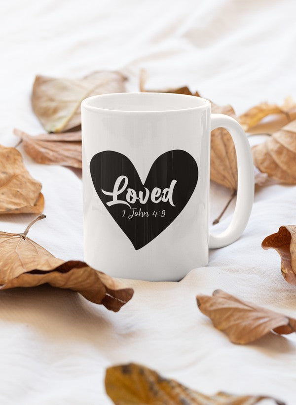 Loved 1 John 4:9 Mug shopmerchmallow Virgin Teez - A Future Wars Story Mug