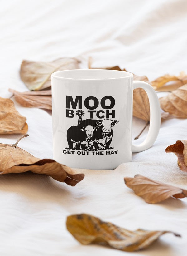 Moo Get Out The Hay Mug shopmerchmallow Virgin Teez - A Future Wars Story Mug