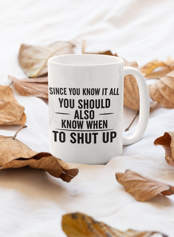 Since You Know It All Mug shopmerchmallow Virgin Teez - A Future Wars Story Mug