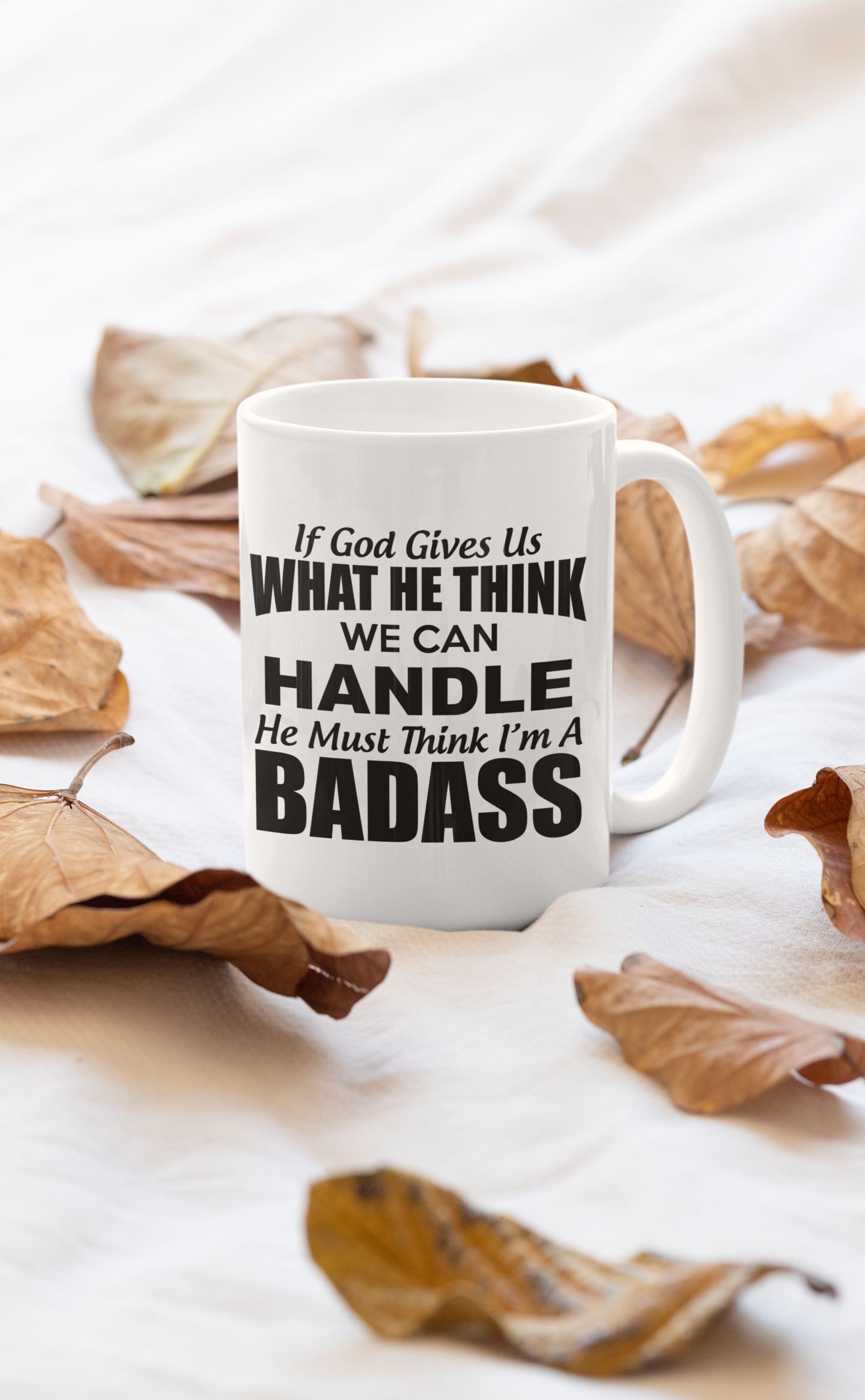 If God Give Us What He Think Mug shopmerchmallow Virgin Teez - A Future Wars Story Mug