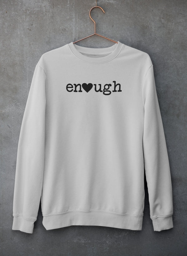 Enough Sweat Shirt shopmerchmallow Virgin Teez - Black Hoodie