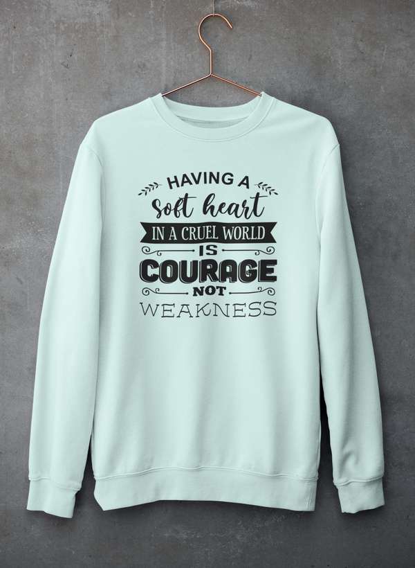 Having A Soft Heart In A Cruel World Sweat Shirt shopmerchmallow Virgin Teez - Black Hoodie