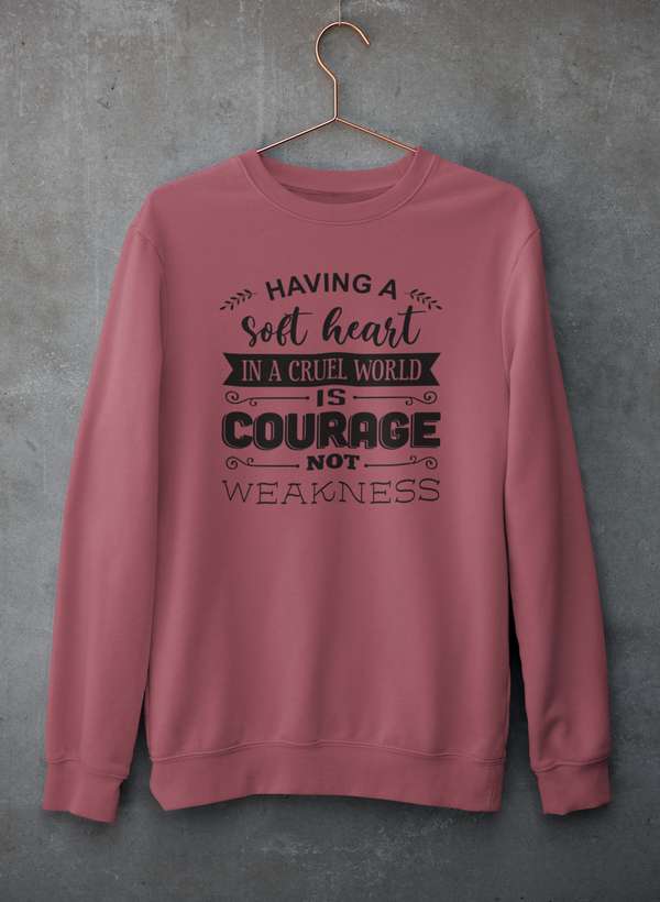 Having A Soft Heart In A Cruel World Sweat Shirt shopmerchmallow Virgin Teez - Black Hoodie