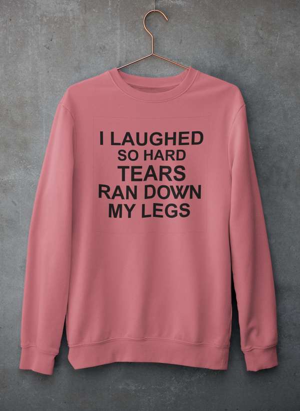 I Laughed So Hard Tears Ran Down My Legs Sweat Shirt shopmerchmallow Virgin Teez - Black Hoodie