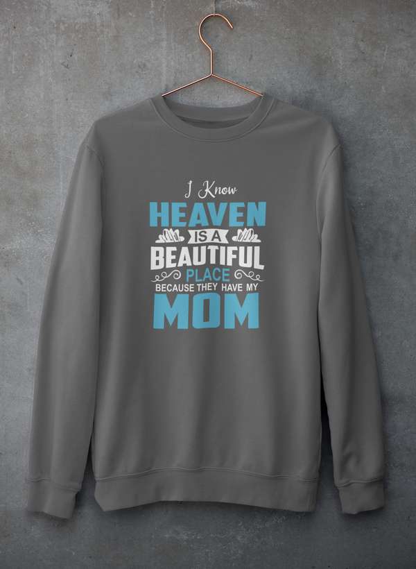 I Know Heaven Is A Beautiful Place Sweat Shirt shopmerchmallow Virgin Teez - Black Hoodie
