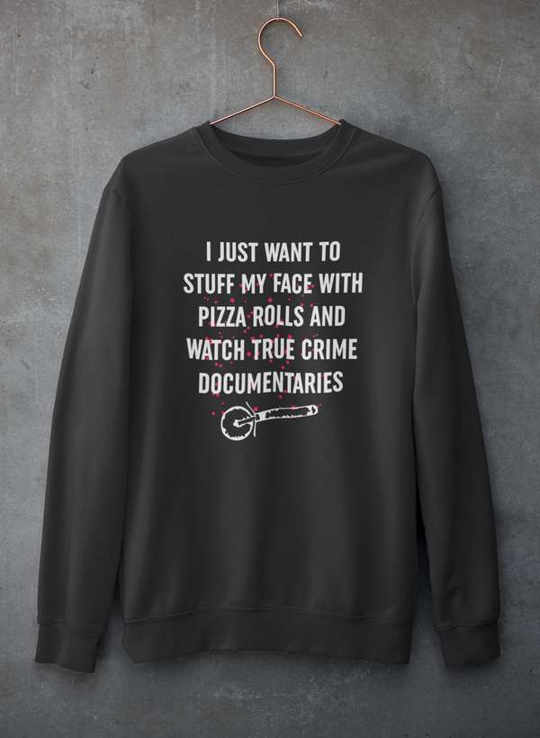 Copy of I Just Want To Watch Scary Movies And Eat Candy Sweat Shirt shopmerchmallow Virgin Teez - Black Hoodie