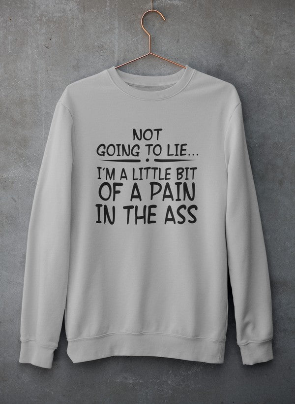 Not Going To Lie... Im A Little Bit Of A Pain In The Ass Sweat Shirt shopmerchmallow Virgin Teez - Black Hoodie