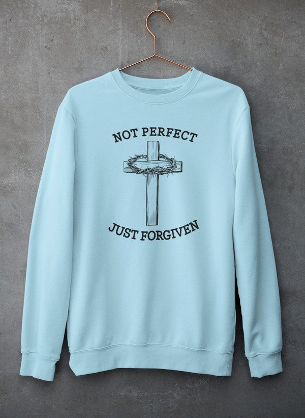 Not Perfect Just Forgiven Sweat Shirt shopmerchmallow Virgin Teez - Black Hoodie