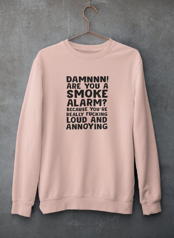 Smoke Alarm Sweat Shirt shopmerchmallow Virgin Teez - Black Hoodie