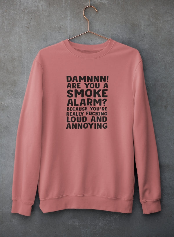 Smoke Alarm Sweat Shirt shopmerchmallow Virgin Teez - Black Hoodie