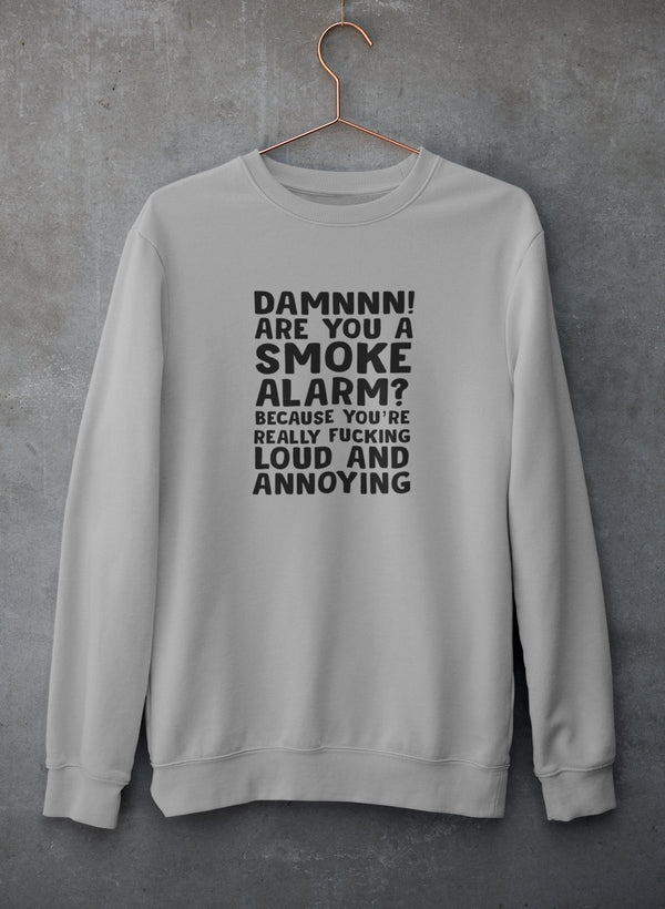 Smoke Alarm Sweat Shirt shopmerchmallow Virgin Teez - Black Hoodie