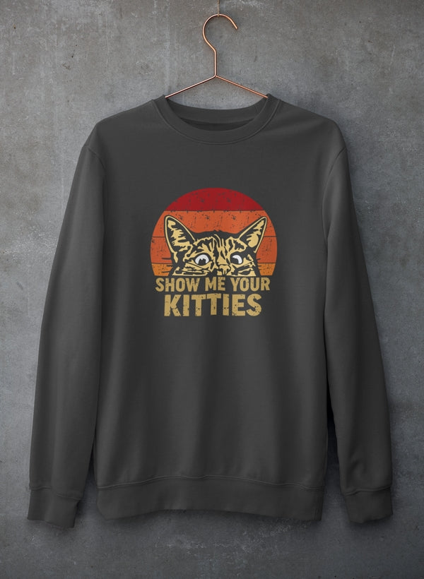 Show Me Your Kitties Sweat Shirt shopmerchmallow Virgin Teez - Black Hoodie