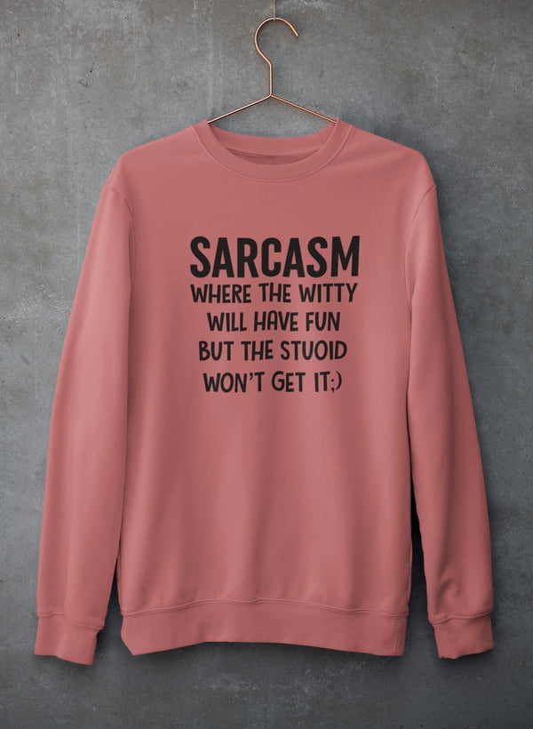 Sarcasm Where The Witty Will Have Fun Sweat Shirt shopmerchmallow Virgin Teez - Black Hoodie