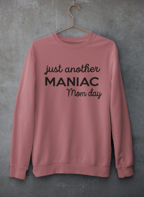 Just Another Manic Mom Day Sweat Shirt shopmerchmallow Virgin Teez - Black Hoodie