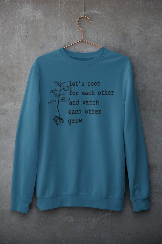 Let's Root For Each Other Sweat Shirt shopmerchmallow Virgin Teez - Black Hoodie