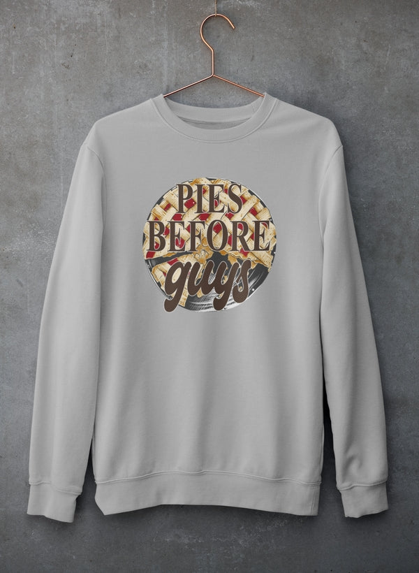 Pies Before Guys Sweat Shirt shopmerchmallow Virgin Teez - Black Hoodie