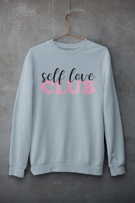 Self Love Club Sweat Shirt shopmerchmallow Virgin Teez - Black Hoodie
