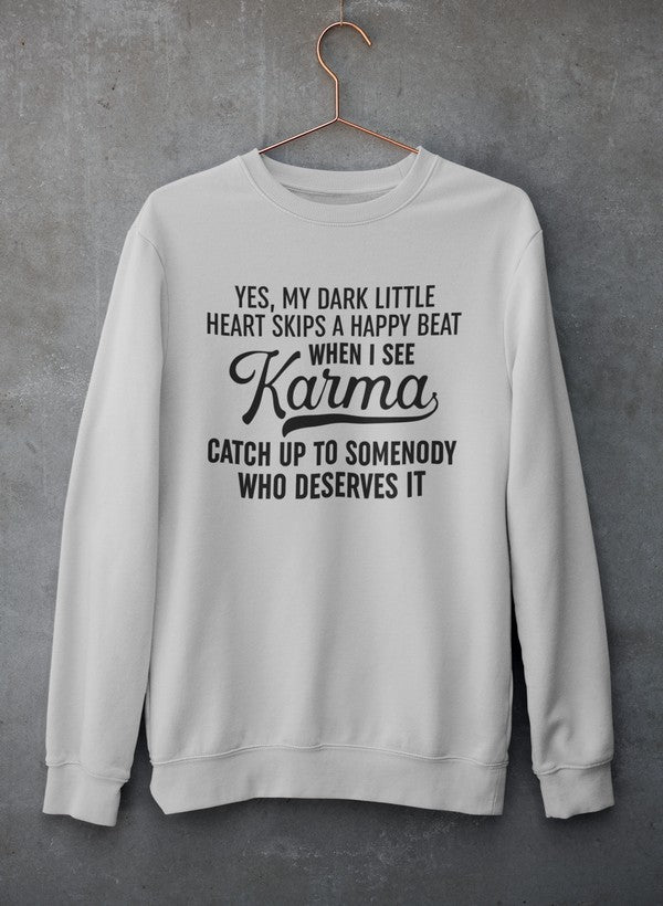 Karma Sweat Shirt shopmerchmallow Virgin Teez - Black Hoodie
