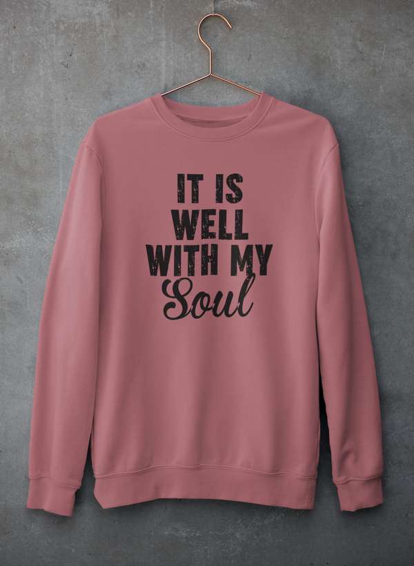 It Is Well With My Soul Sweat Shirt shopmerchmallow Virgin Teez - Black Hoodie