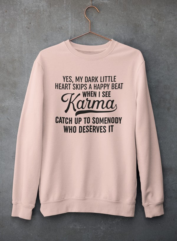 Karma Sweat Shirt shopmerchmallow Virgin Teez - Black Hoodie