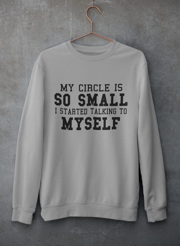 My Circle Is So Smal Sweat Shirt shopmerchmallow Virgin Teez - Black Hoodie